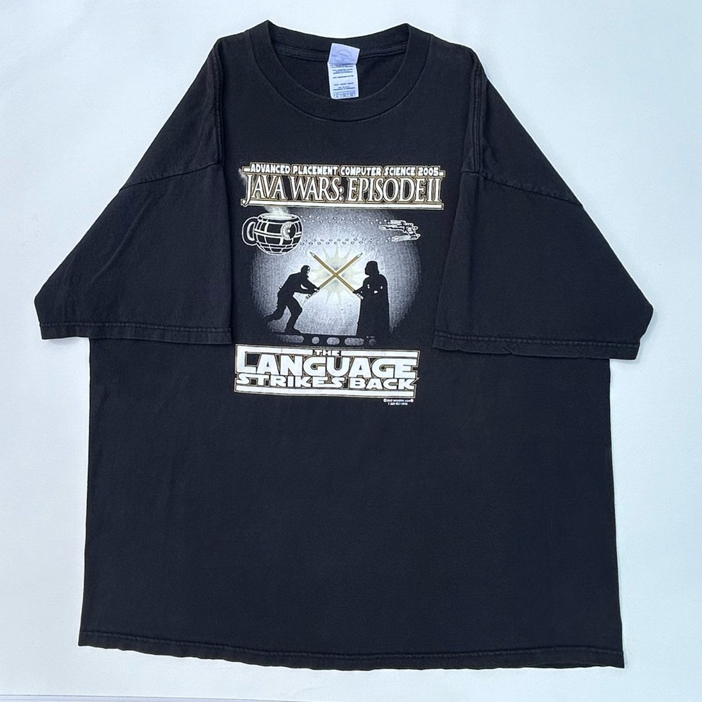 Vintage Y2K Computer Science Star Wars Spoof T Shirt Size Men’s XL Licensed 2005